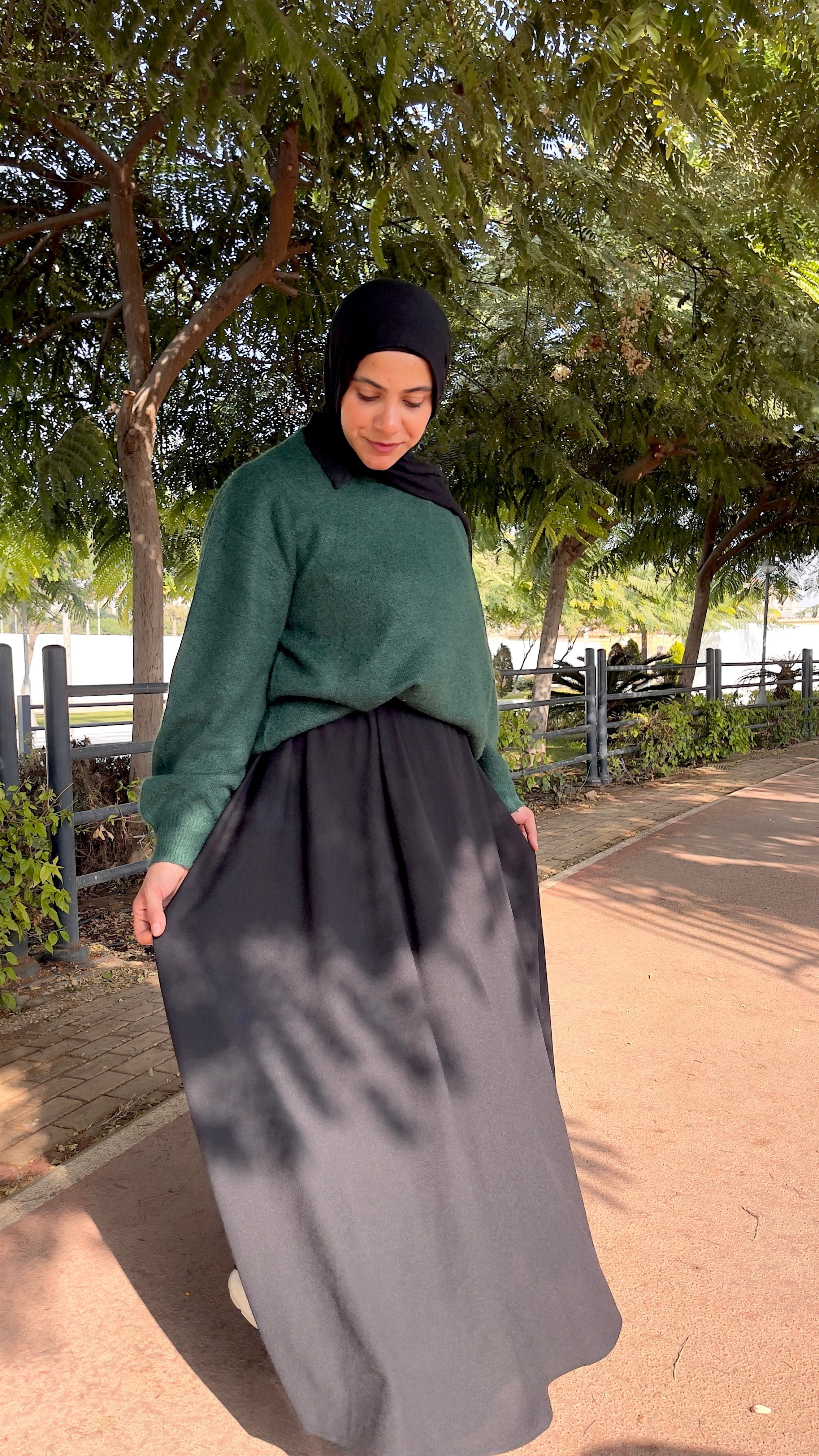 جيبة دبل كلوش - أسود